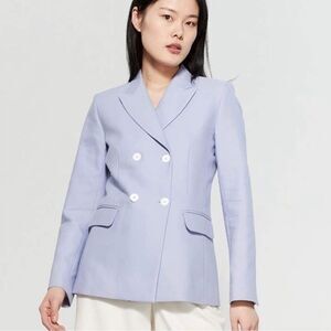 Sandro Peg Double-Breasted Blazer - Size 2 US /36EU in Lavande